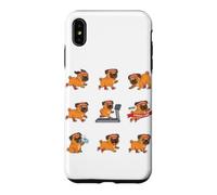 Running Pug Treadmill Workout Win Finish Line Dog Case for iPhone XS Max