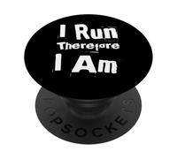 Running Quotes Text Funny People Funny I Run Therefore I’m PopSockets Adhesive PopGrip