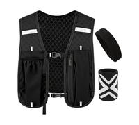 Running Reflective Vest Adjustable Sports Gear with Headband and Wristband