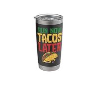 Running Run Now Tacos Later Marathon Runner Stainless Steel Insulated Tumbler