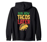 Running run now tacos later Marathon Runner Zip Hoodie