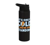 Running Run Only Cold If You´re Standing Marathon Runner Stainless Steel Insulated Water Bottle