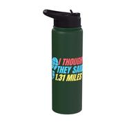 Running Run They Said 1.31 Miles Marathon Runner Stainless Steel Insulated Water Bottle