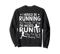 Running Runner Half Marathon Christian Bible Quote Faith Sweatshirt