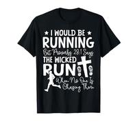 Running Runner Half Marathon Christian Bible Quote Faith T-Shirt