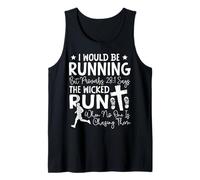 Running Runner Half Marathon Christian Bible Quote Faith Tank Top