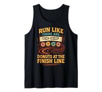 Running Runner Half Marathon Donut Run Like There are Donuts Tank Top
