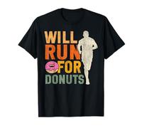 Running Runner Half Marathon Donut Vintage Retro Will Run T-Shirt