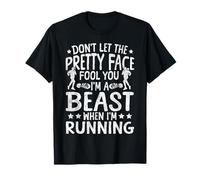 Running Runner Half Marathon Girl Vintage Don't Let The T-Shirt