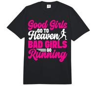 Running Runner Half Marathon Good Girls Go to Heaven Bad Comfort Colors Adult Heavyweight T-Shirt