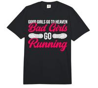 Running Runner Half Marathon Good Girls Go to Heaven Bad Comfort Colors Adult Heavyweight T-Shirt