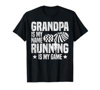 Running Runner Half Marathon Grandpa Vintage Grandpa is My T-Shirt