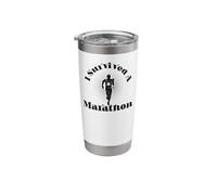 Running Runner Half Marathon I Survived A Marathon Stainless Steel Insulated Tumbler