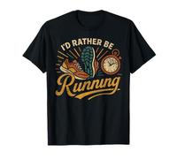 Running Runner Half Marathon I'd Rather Be Running T-Shirt
