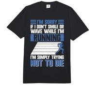 Running Runner Half Marathon I'm Sorry If I Don't Smile Or Comfort Colors Adult Heavyweight T-Shirt