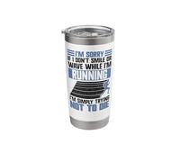 Running Runner Half Marathon I'm Sorry If I Don't Smile Or Stainless Steel Insulated Tumbler