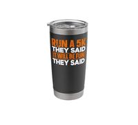 Running Runner Half Marathon Ironic 5K Run Vintage Run A 5K Stainless Steel Insulated Tumbler