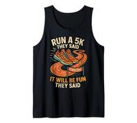 Running Runner Half Marathon Ironic 5K Run Vintage Run A 5K Tank Top