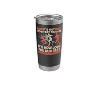 Running Runner Half Marathon It's Not How Fast You Run It's Stainless Steel Insulated Tumbler