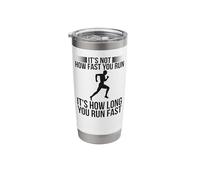 Running Runner Half Marathon It's Not How Fast You Run It's Stainless Steel Insulated Tumbler