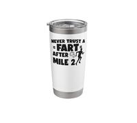 Running Runner Half Marathon Never Trust A Fart After Mile 2 Stainless Steel Insulated Tumbler