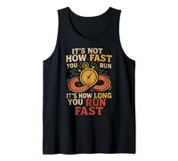 Running Runner Half Marathon Retro Vintage It's Not How Fast Tank Top