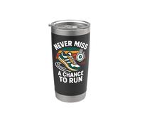 Running Runner Half Marathon Retro Vintage Never Miss A Stainless Steel Insulated Tumbler