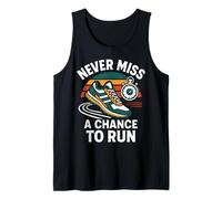 Running Runner Half Marathon Retro Vintage Never Miss A Tank Top