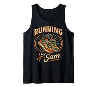 Running Runner Half Marathon Retro Vintage Running is My Jam Tank Top