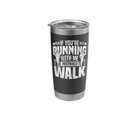 Running Runner Half Marathon Slow Runner Vintage If You're Stainless Steel Insulated Tumbler