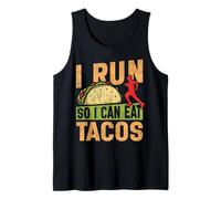 Running Runner Half Marathon Taco Vintage I Run So I Can Eat Tank Top