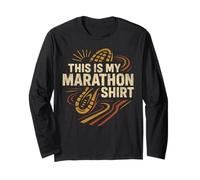 Running Runner Half Marathon This is My Marathon Shirt Long Sleeve T-Shirt