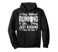 Running Runner Half Marathon Vintage A Day Without Running Pullover Hoodie
