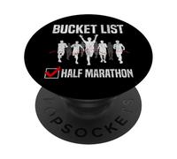 Running Runner Half Marathon Vintage Bucket List Half PopSockets Adhesive PopGrip