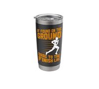 Running Runner Half Marathon Vintage If Found On The Ground Stainless Steel Insulated Tumbler
