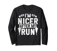 Running Runner Half Marathon Vintage I'm Nicer After My Run Long Sleeve T-Shirt