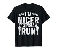 Running Runner Half Marathon Vintage I'm Nicer After My Run T-Shirt