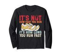 Running Runner Half Marathon Vintage It's Not How Fast You Long Sleeve T-Shirt