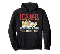 Running Runner Half Marathon Vintage It's Not How Fast You Pullover Hoodie