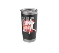 Running Runner Half Marathon Vintage It's Not How Fast You Stainless Steel Insulated Tumbler