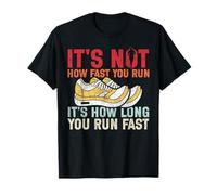Running Runner Half Marathon Vintage It's Not How Fast You T-Shirt