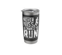 Running Runner Half Marathon Vintage Never Miss A Chance to Stainless Steel Insulated Tumbler