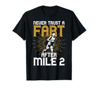 Running Runner Half Marathon Vintage Never Trust A Fart T-Shirt