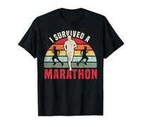 Running Runner Half Marathon Vintage Retro I Survived A T-Shirt