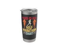 Running Runner Half Marathon Vintage Retro This is My Half Stainless Steel Insulated Tumbler