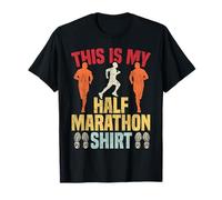Running Runner Half Marathon Vintage Retro This is My Half T-Shirt