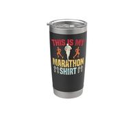 Running Runner Half Marathon Vintage Retro This is My Stainless Steel Insulated Tumbler
