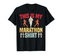 Running Runner Half Marathon Vintage Retro This is My T-Shirt