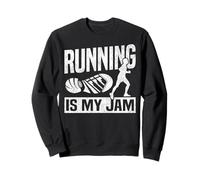 Running Runner Half Marathon Vintage Running Is My Jam Sweatshirt