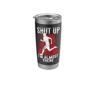 Running Runner Half Marathon Vintage Shut Up I'm Almost Stainless Steel Insulated Tumbler